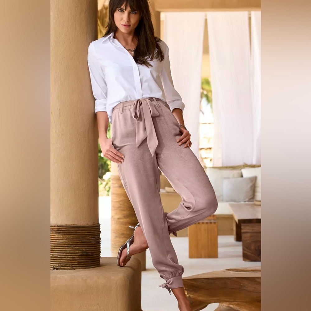 Boston Proper Satin Jogger Pant
